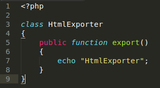 Html exporter